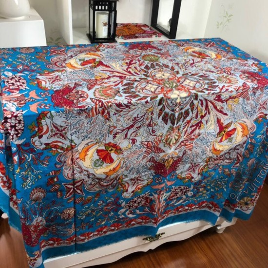 Replica Sea Of Love Square Cashmere Schawl M73823 Blu
