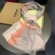 Replica Scialle in seta cashmere a quadri Burberry 80 x 200 arancione