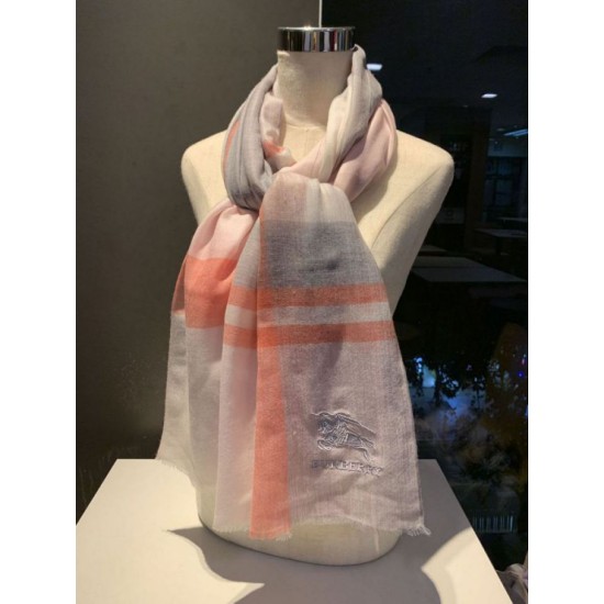 Replica Scialle in seta cashmere a quadri Burberry 80 x 200 arancione