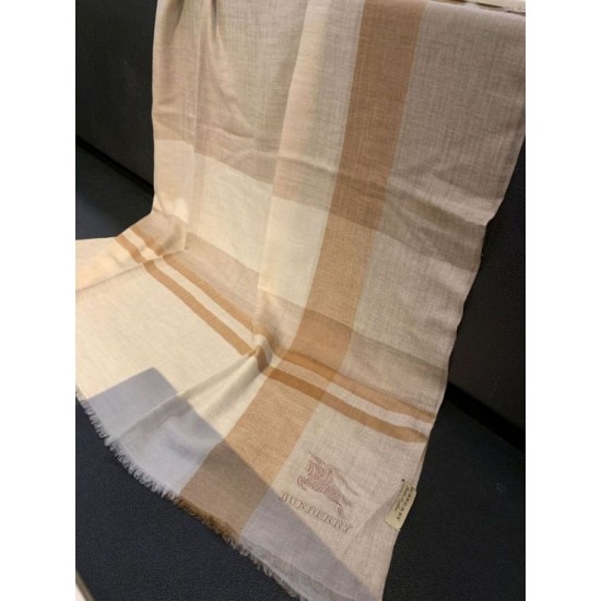 Replica Scialle in seta cashmere a quadri Burberry 80 x 200 marrone
