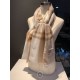 Replica Scialle in seta cashmere a quadri Burberry 80 x 200 marrone