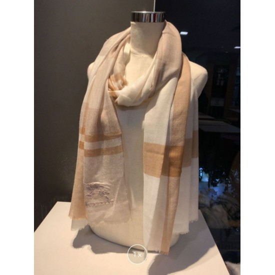 Replica Scialle in seta cashmere a quadri Burberry 80 x 200 marrone