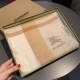 Replica Scialle in seta cashmere a quadri Burberry 80 x 200 marrone