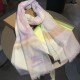 Replica Scialle in seta cashmere a quadri Burberry 80 x 200 bianco