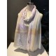 Replica Scialle in seta cashmere a quadri Burberry 80 x 200 bianco
