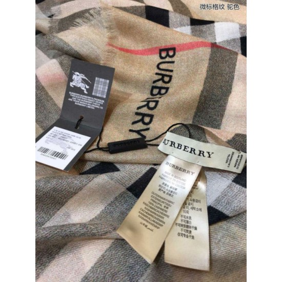 Replica Scialle in cashmere con motivo check classico Burberry marrone