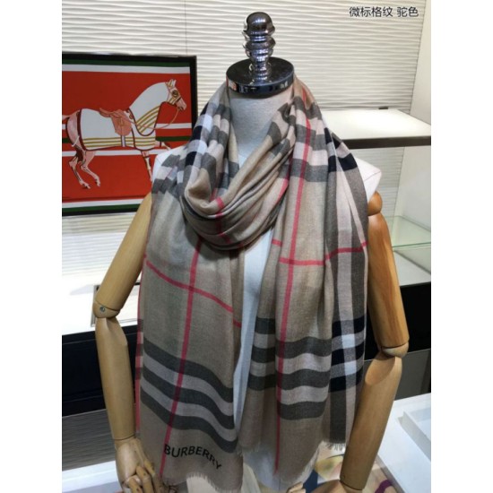Replica Scialle in cashmere con motivo check classico Burberry marrone