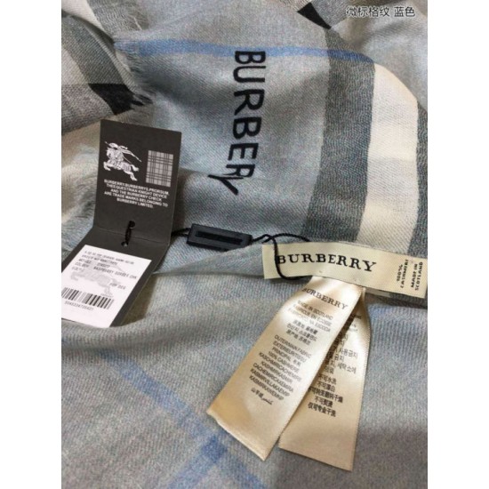 Replica Scialle in cashmere check classico Burberry blu