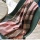Replica Scialle in cashmere con motivo check classico Burberry 70 x 200 rosa