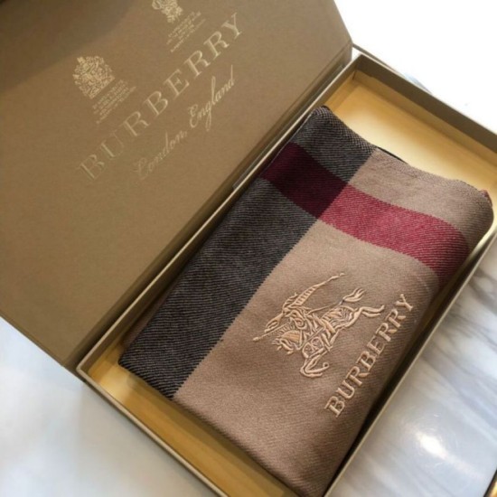 Replica Scialle in cashmere con motivo check classico Burberry 70 x 200 marrone