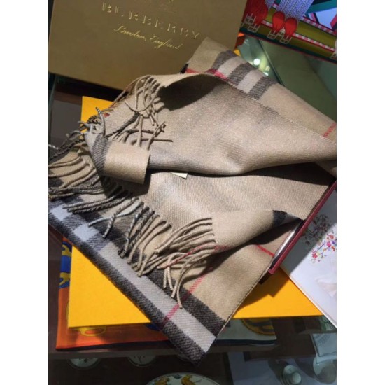 Replica Sciarpa Burberry classica in cashmere double face 30 x 168 Marrone