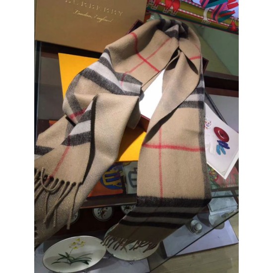 Replica Sciarpa Burberry classica in cashmere double face 30 x 168 Marrone