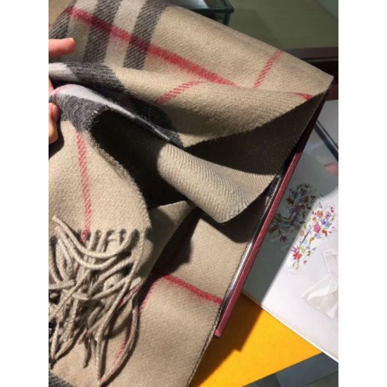 Replica Sciarpa Burberry classica in cashmere double face 30 x 168 Marrone