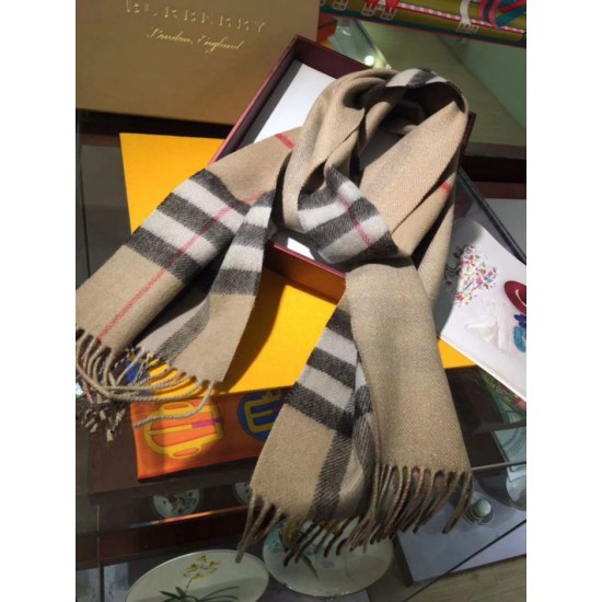 Replica Sciarpa Burberry classica in cashmere double face 30 x 168 Marrone