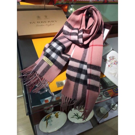 Replica Sciarpa Burberry classica in cashmere double face 30 x 168 Rosa