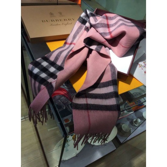 Replica Sciarpa Burberry classica in cashmere double face 30 x 168 Rosa