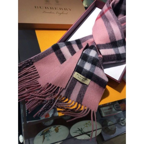 Replica Sciarpa Burberry classica in cashmere double face 30 x 168 Rosa