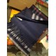 Replica Sciarpa Burberry Classic in cashmere double face 30 x 168 Blu scuro