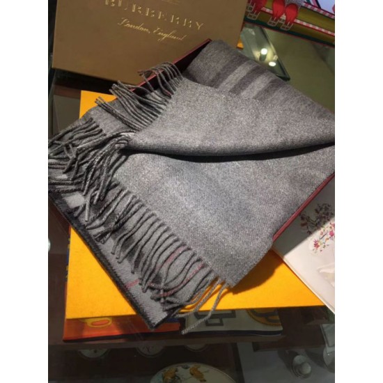 Replica Sciarpa Burberry Classic double face in cashmere 30 x 168 grigio