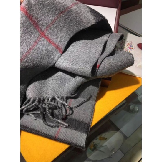 Replica Sciarpa Burberry Classic double face in cashmere 30 x 168 grigio