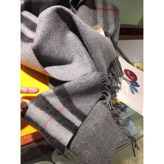 Replica Sciarpa Burberry Classic double face in cashmere 30 x 168 grigio