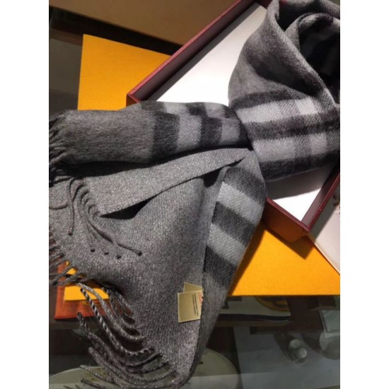 Replica Sciarpa Burberry Classic double face in cashmere 30 x 168 grigio