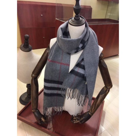 Replica Sciarpa Burberry Classic double face in cashmere 30 x 168 grigio