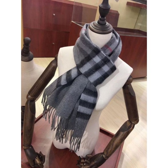 Replica Sciarpa Burberry Classic double face in cashmere 30 x 168 grigio