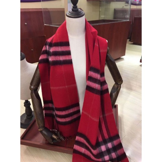 Replica Sciarpa Burberry classica in cashmere double face 30 x 168 rossa