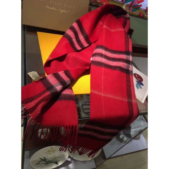 Replica Sciarpa Burberry classica in cashmere double face 30 x 168 rossa