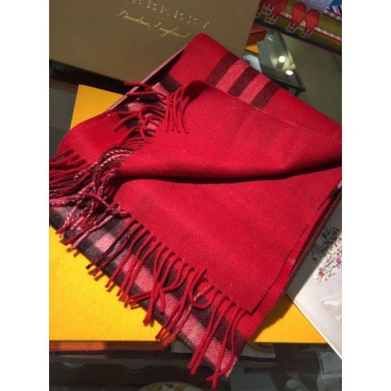 Replica Sciarpa Burberry classica in cashmere double face 30 x 168 rossa