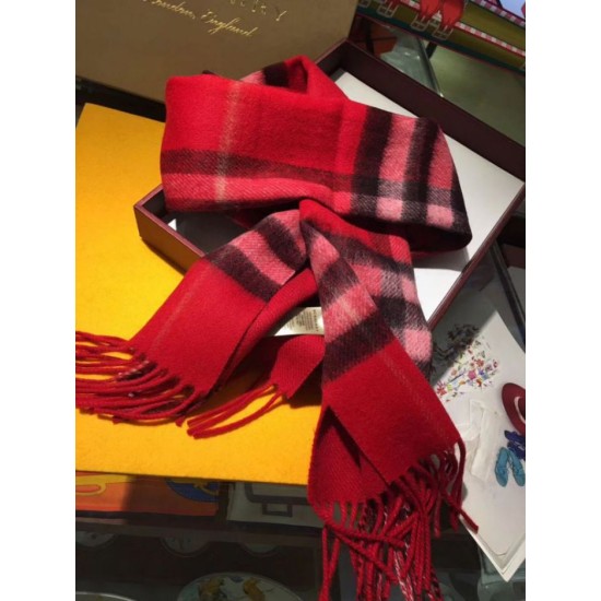 Replica Sciarpa Burberry classica in cashmere double face 30 x 168 rossa