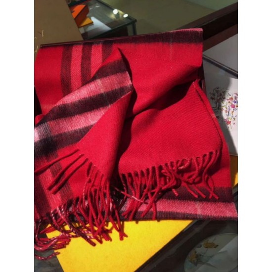 Replica Sciarpa Burberry classica in cashmere double face 30 x 168 rossa
