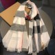 Replica Scialle in cashmere con motivo check classico Burberry 75 x 205 bianco