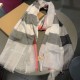 Replica Scialle in cashmere con motivo check classico Burberry 75 x 205 grigio