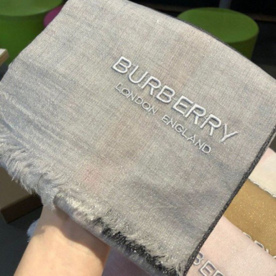 Replica Scialle in cashmere con motivo check classico Burberry 75 x 205 grigio