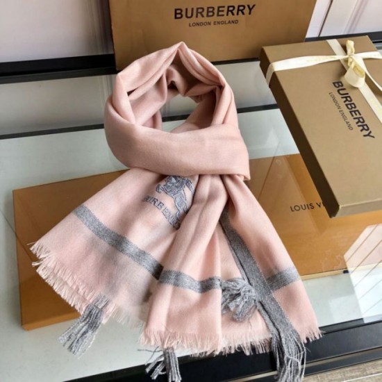 Replica Burberry Cashmere tinta unita Schawl sottile 80 x 200 rosa