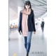 Replica Burberry Cashmere tinta unita Schawl sottile 80 x 200 rosa
