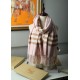 Replica Scialle in cashmere con motivo check classico Burberry 70 x 200 rosa