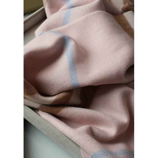 Replica Scialle in cashmere con motivo check classico Burberry 70 x 200 rosa
