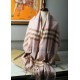 Replica Scialle in cashmere con motivo check classico Burberry 70 x 200 rosa