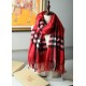 Replica Scialle in cashmere con motivo check classico Burberry 70 x 200 rosso