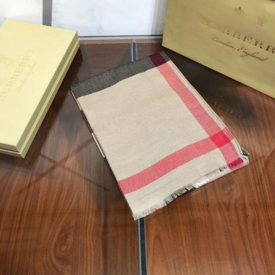 Replica Scialle in cashmere con motivo check classico Burberry 70 x 200 marrone