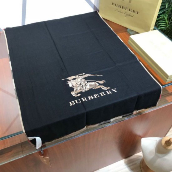 Replica Scialle in cashmere con motivo check classico Burberry 70 x 200 marrone