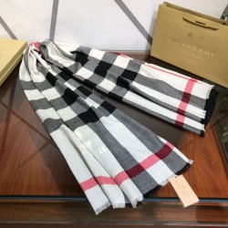 Replica Scialle in cashmere con motivo check classico Burberry 70 x 200 nero