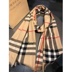 Replica Scialle in cashmere con motivo check classico Burberry 70 x 220 marrone