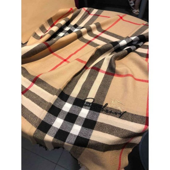 Replica Scialle in cashmere con motivo check classico Burberry 70 x 220 marrone