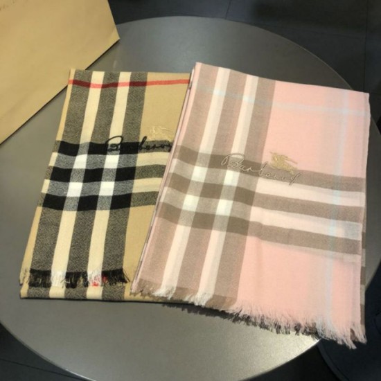 Replica Scialle in cashmere con motivo check classico Burberry 70 x 220 marrone