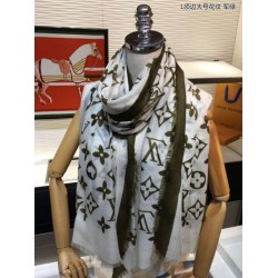 Replica Edge Pattern Monogram Cashmere Schawl Beige