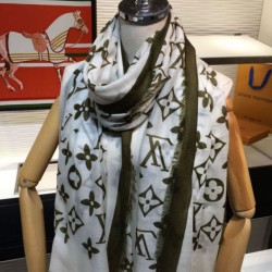 Replica Edge Pattern Monogram Cashmere Schawl Beige